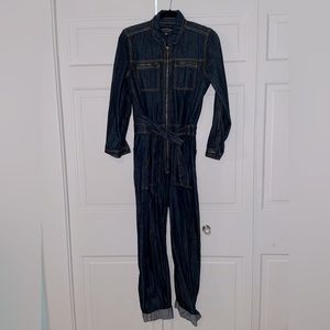 Lucky Brand dark denim belted boiler suit size M